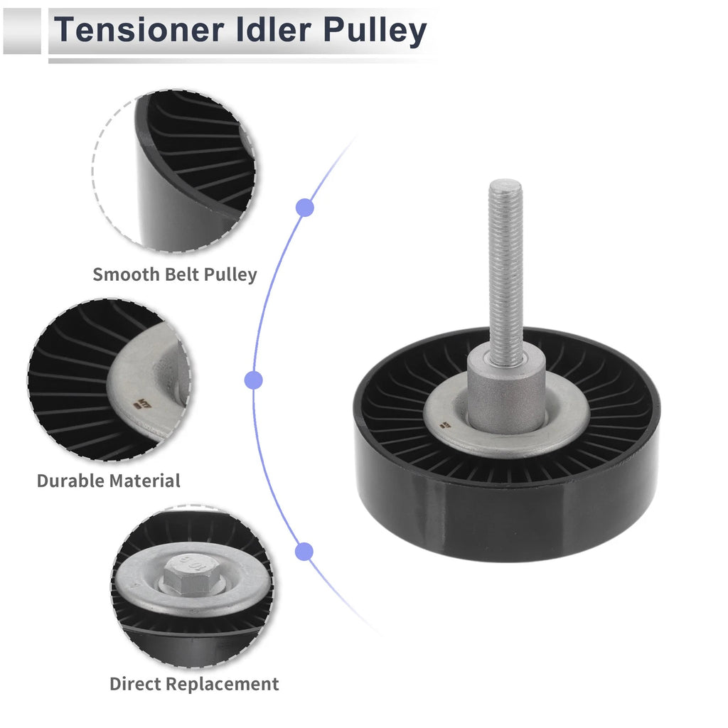 Drive Belt Idler Pulley for Audi A3 (2003–2007) No. 1JD145276B Black