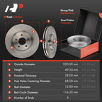 Front Disc Brake Rotors & Ceramic Pads for Nissan Murano (2015–2023)