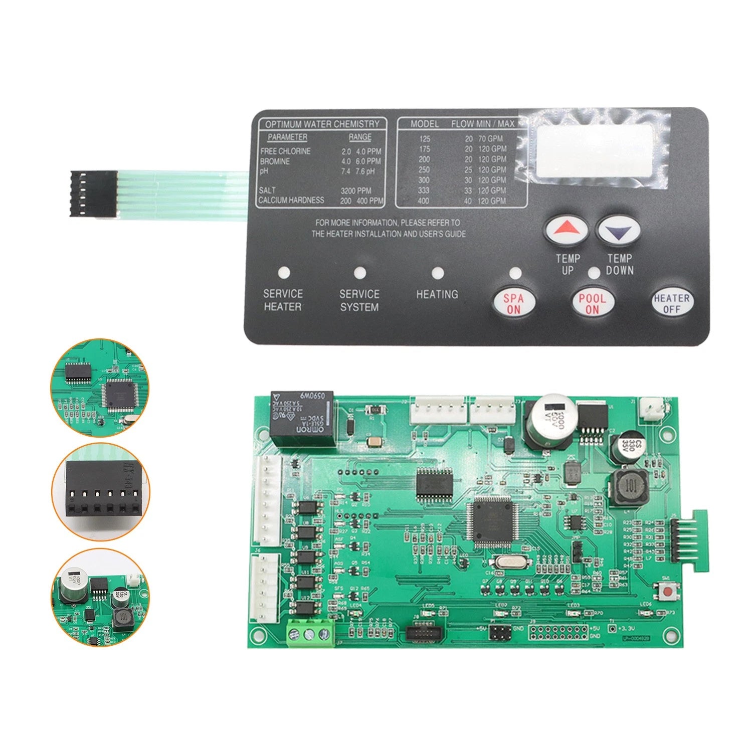 Control Board Kit w/ 472610Z Switch Pad for Pentair MasterTemp (NA/LP)