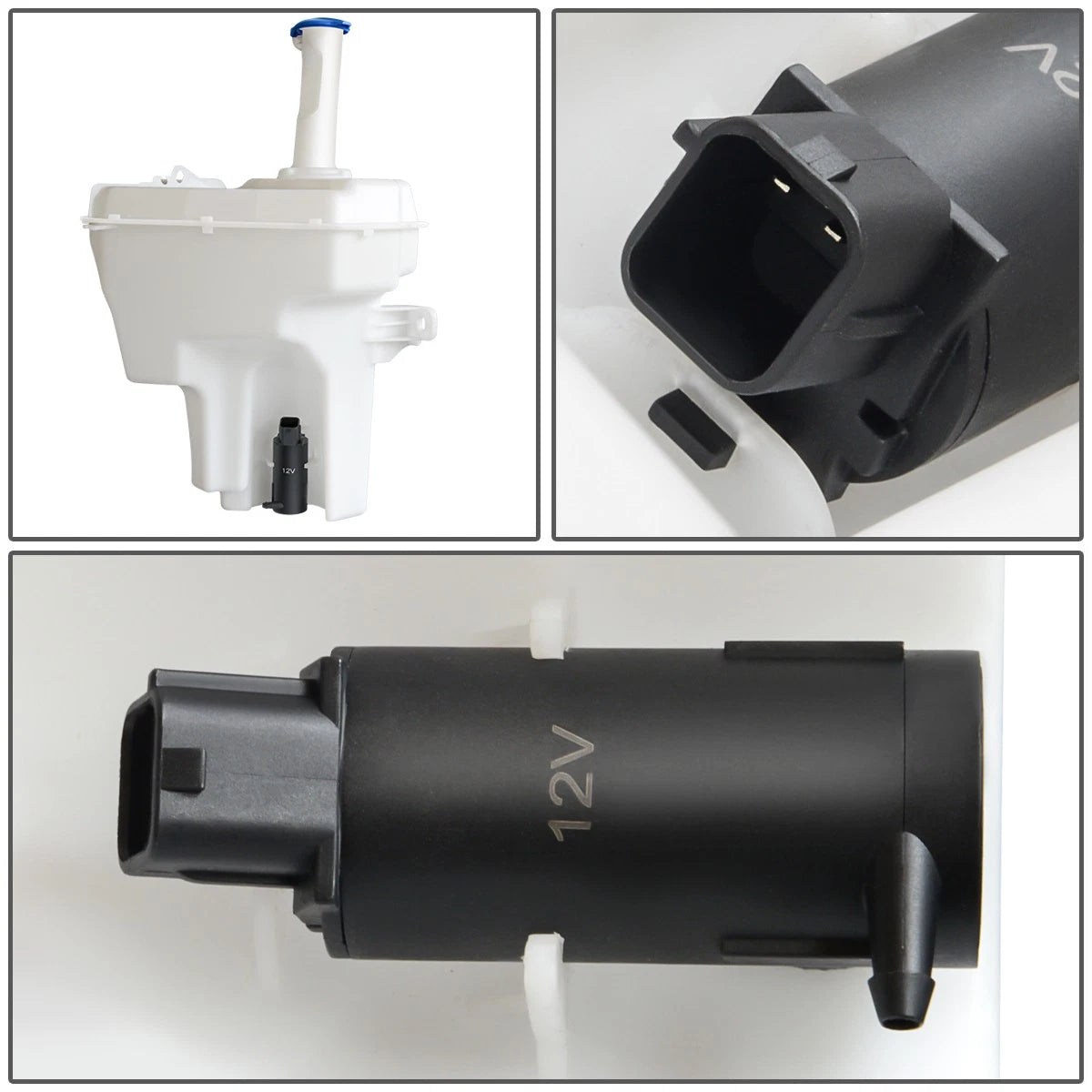 Windshield Washer Fluid Reservoir Tank Bottle w/ Cap & Pump for Elantra (2013–2014)