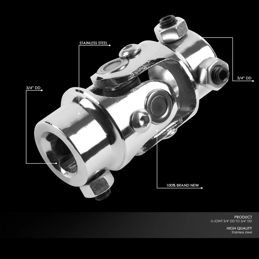 Stainless Steel Universal Joint Steering Shaft for Universal (3/4" DD)