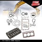 Complete Cylinder Head Assembly & Gasket Set for Kubota D905
