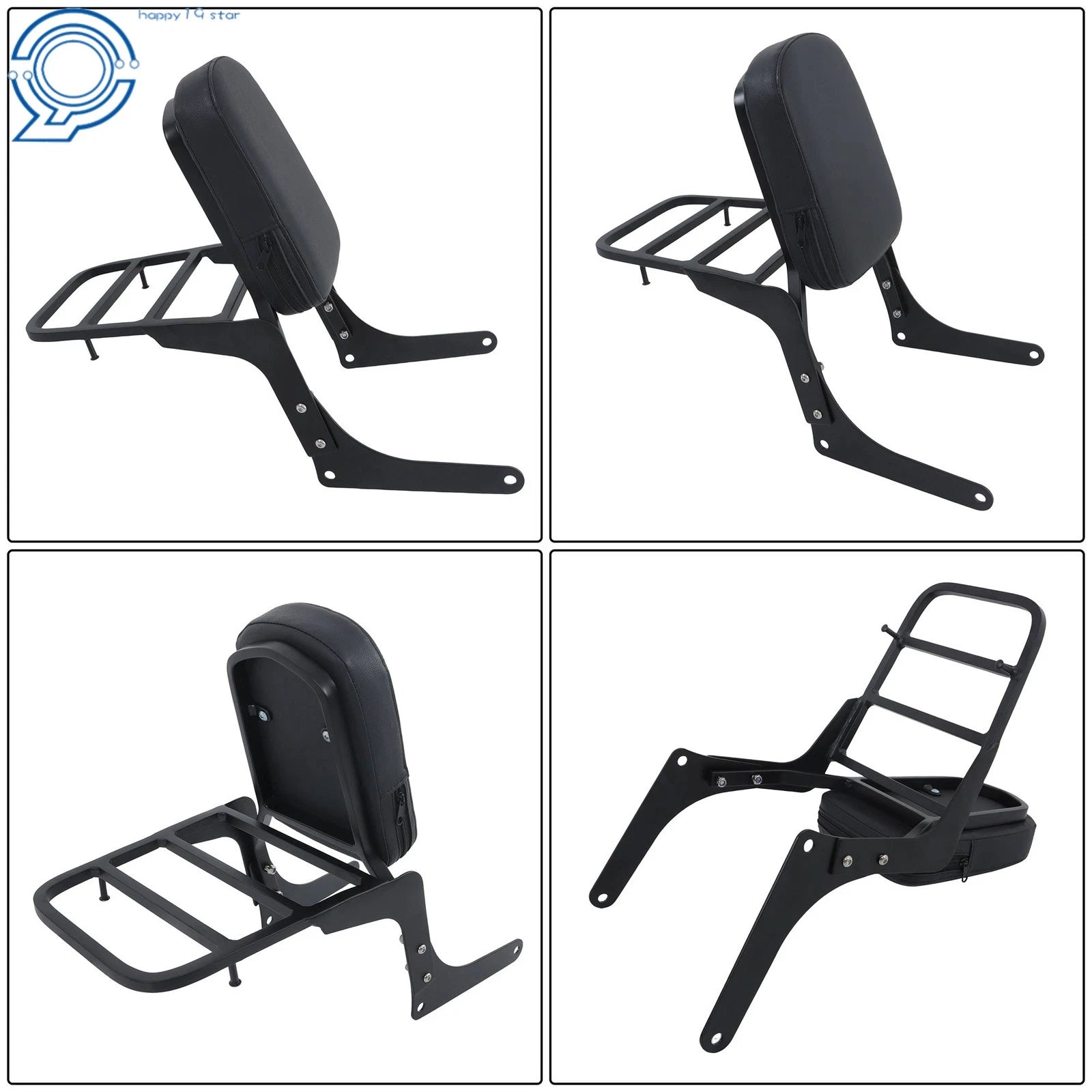 Sissy Bar Backrest with Luggage Rack for Honda Rebel 250 (1985–2016)