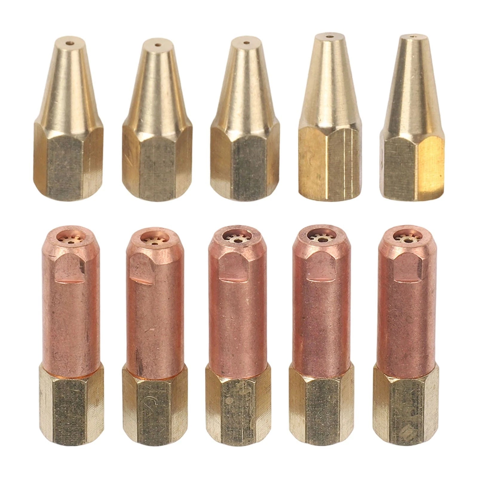 Set of 10 Oxygen Acetylene Welding Nozzles for H012 Torch Applications