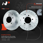 Rear Drilled Brake Rotors & Ceramic Pads for Mitsubishi Lancer (2002–2017)