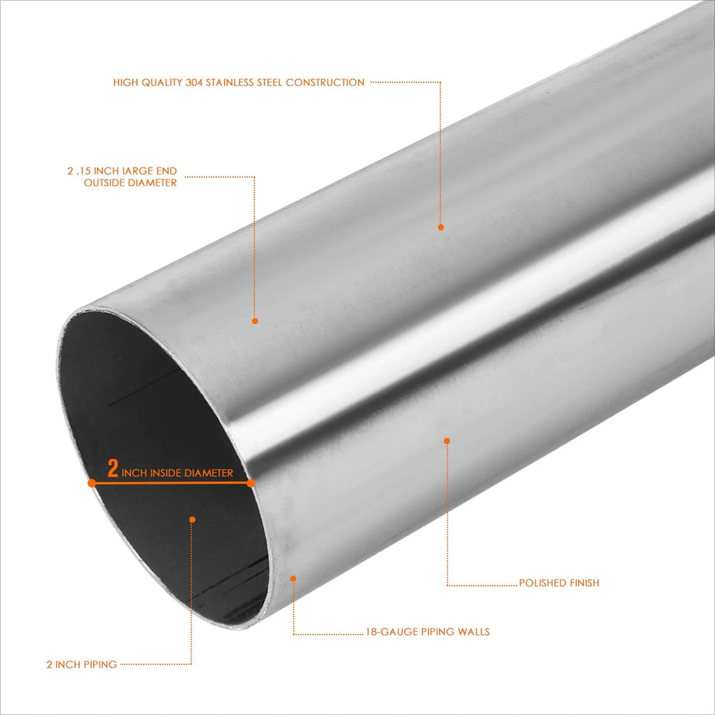 16-Pc Exhaust Pipe Kit for 2.0" OD (Straight, 45°, 90°, U-Bend)
