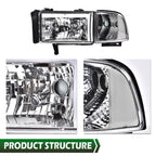 Set of 2 LED Headlights for Dodge Ram 1500 2500 3500 (1994–2002)