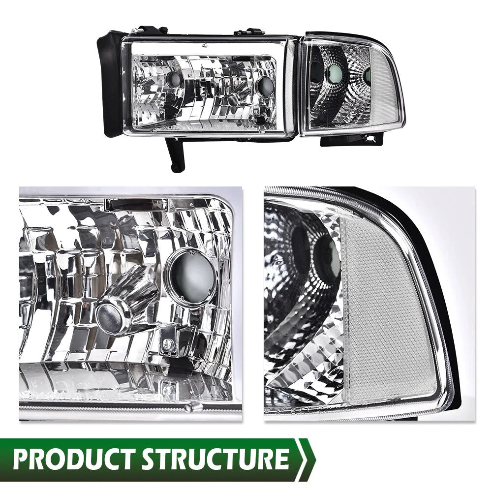 Set of 2 LED Headlights for Dodge Ram 1500 2500 3500 (1994–2002)