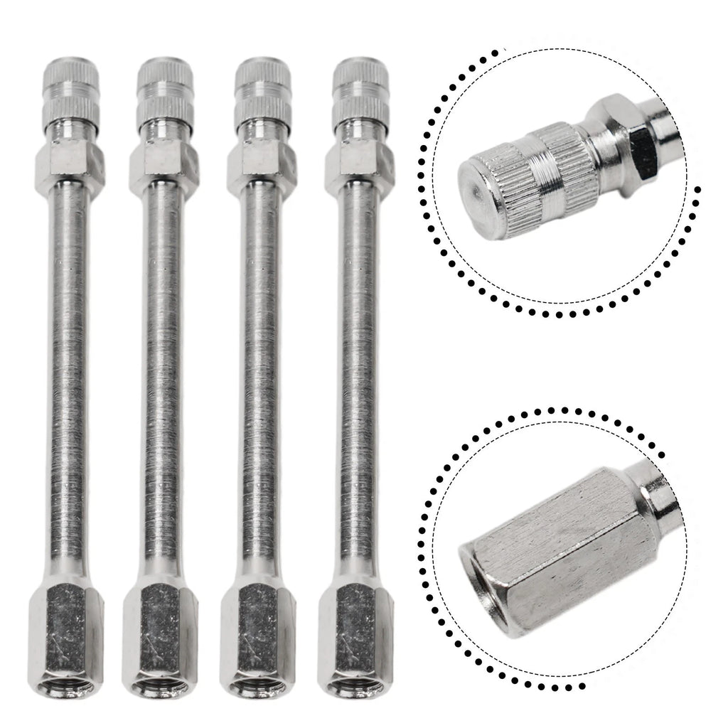 Set of 4 Tyre Valve Extension Rods for Auto Truck