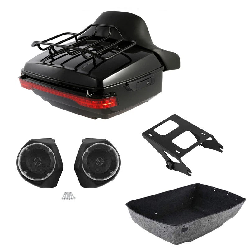 Trunk Backrest Mount Rack Light Speakers for Harley Touring (2014–2026)