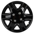 Set of 4 Wheel Hub Caps for R14 Tire & Steel Rim (14") Black