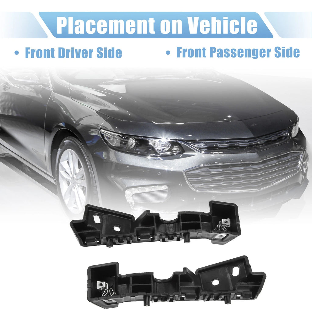 1 Pair Front Bumper Mounting Support Bracket 84081022 for Chevy Malibu (2016)
