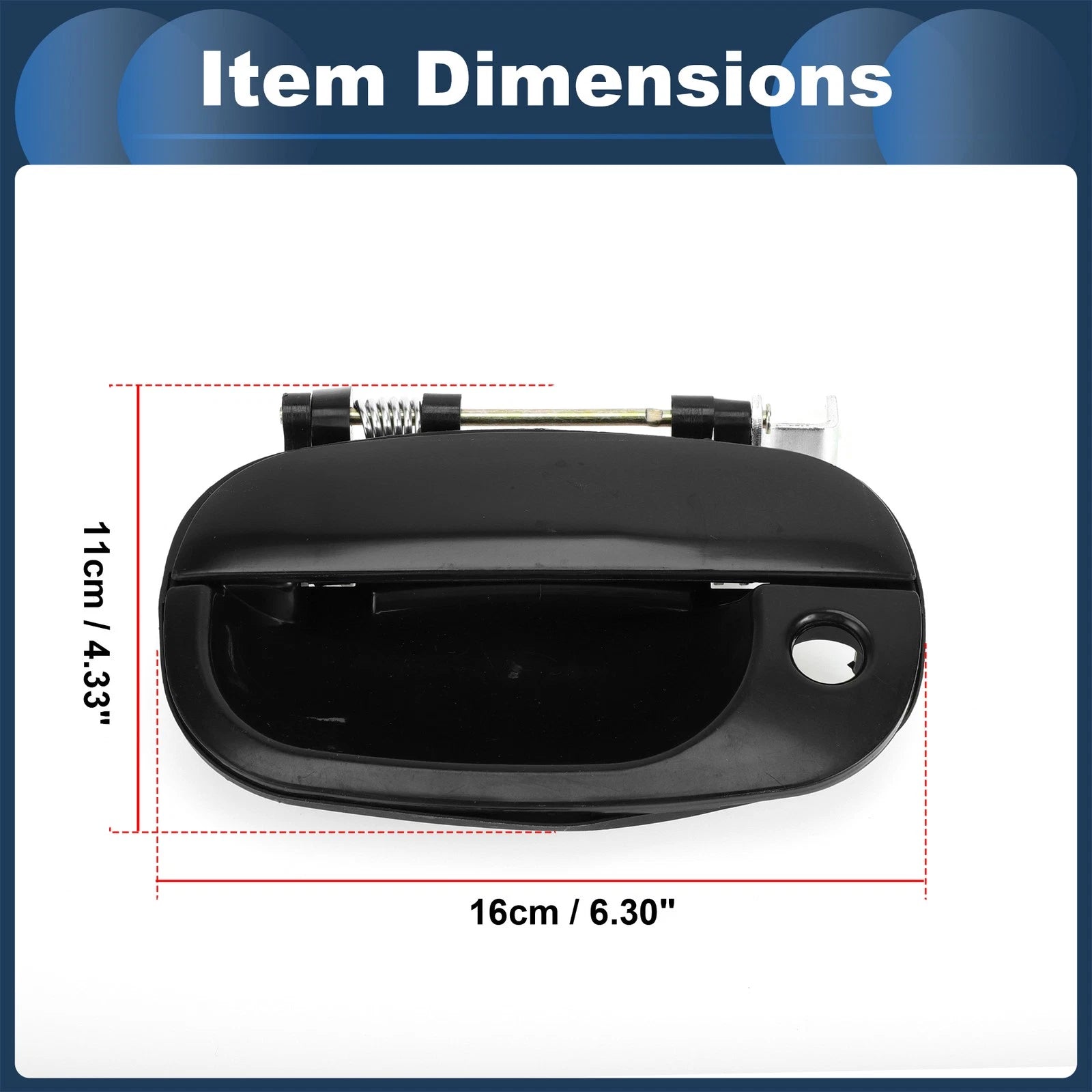 Front Left Door Handle for Hyundai H1 Starex (1998–2007) - Black