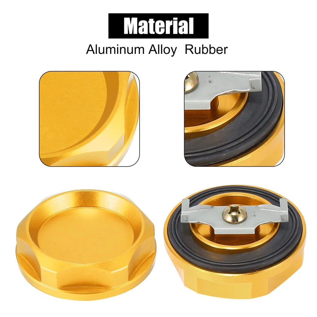 Gold Tone Aluminum Alloy Oil Filler Cap for Mitsubishi 