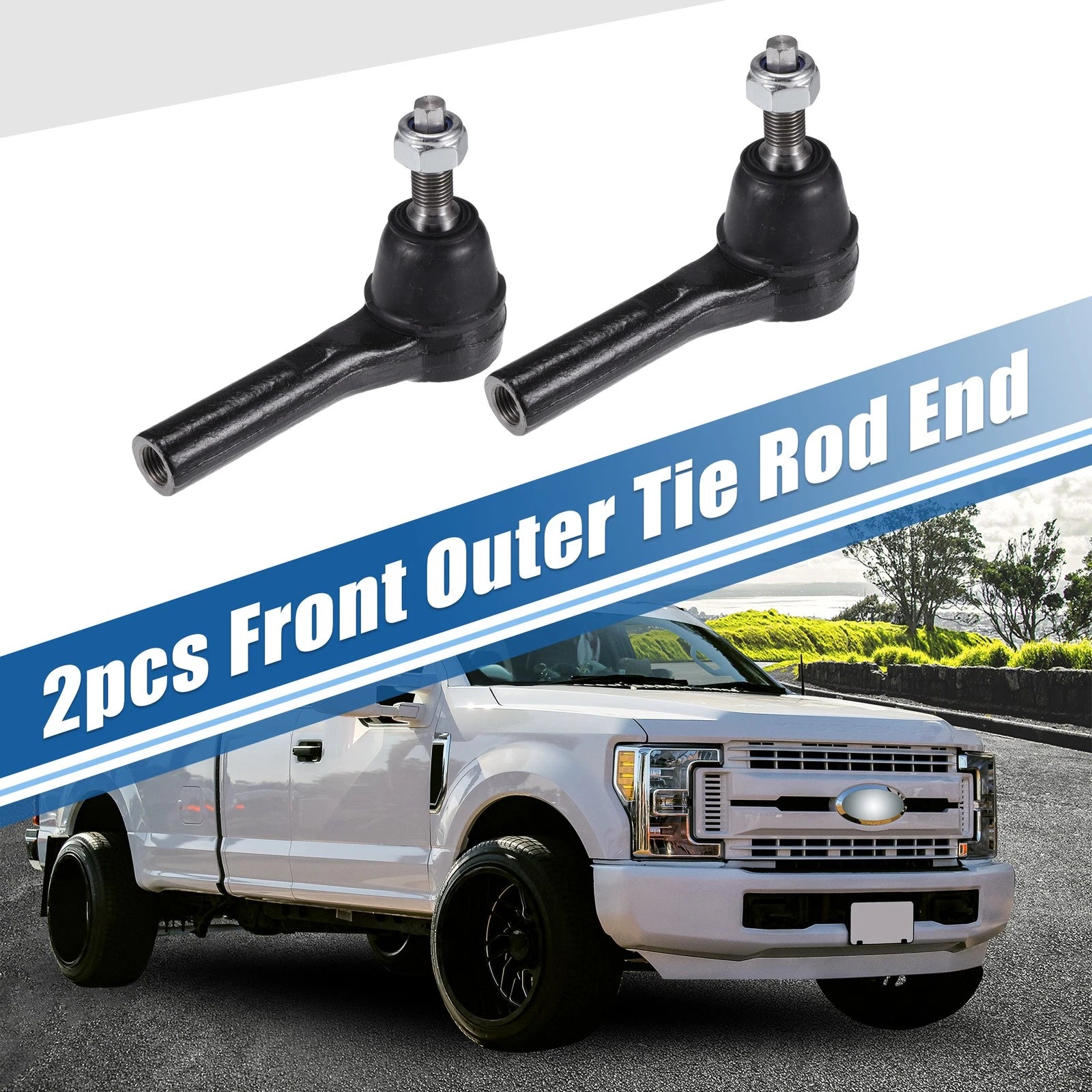 2X Front Outer Tie Rod End Links for Ford Explorer, Mercury Mountaineer (1991–2001)