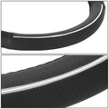 Steering Wheel Cover for - Matte Grain, Silver Line Insert