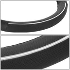 Steering Wheel Cover for - Matte Grain, Silver Line Insert