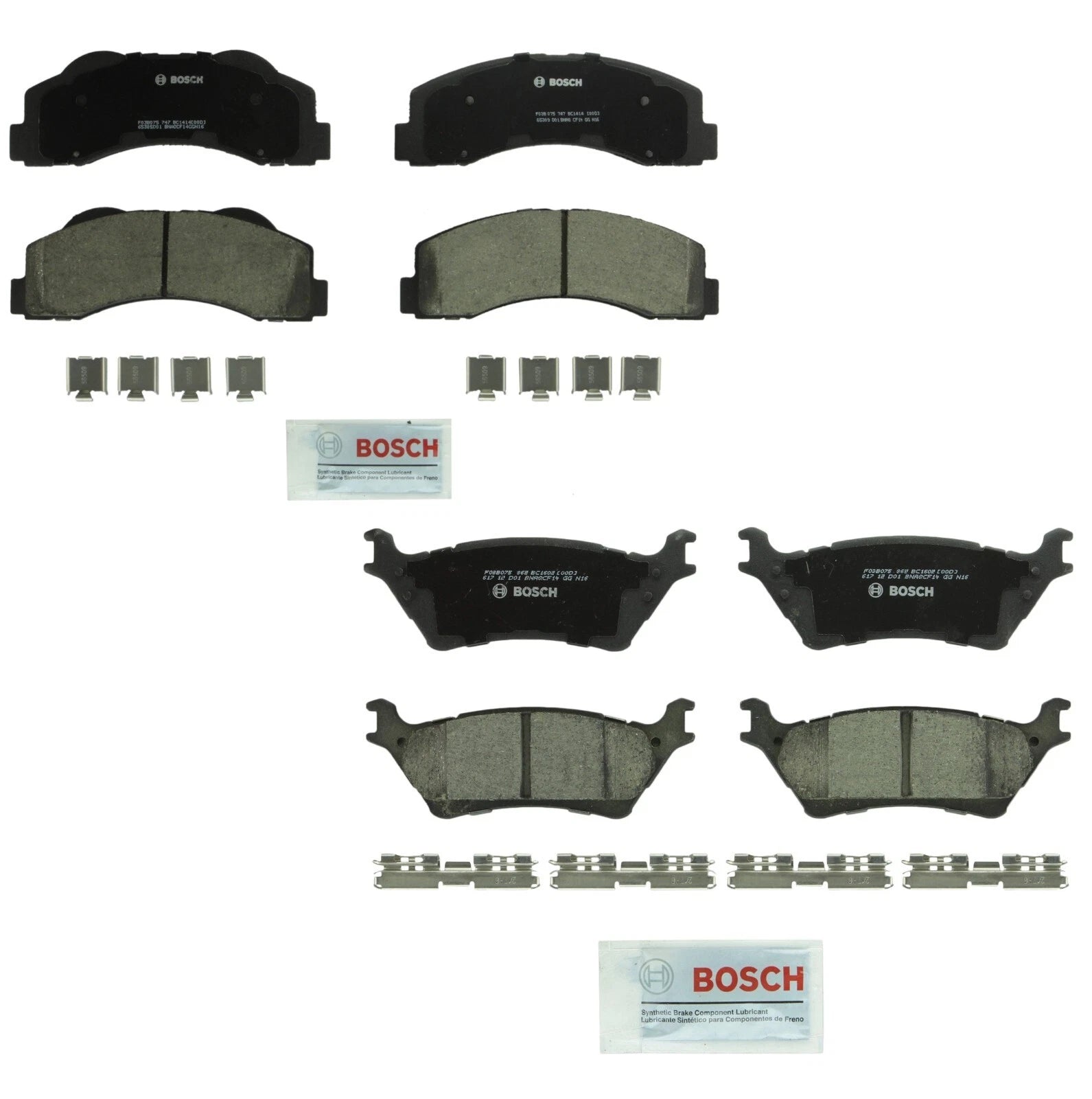 Set of 4 Bosch QuietCast Ceramic Brake Pads for Ford F-150