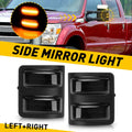 Set of 2 Smoked Lens Amber LED Side Mirror Lights for Ford F250 F350 F450 F550 (2008–2016)
