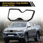 Carbon Fiber Armrest Box Rear Cup Holder Cover for Toyota Tundra (2022–2024)