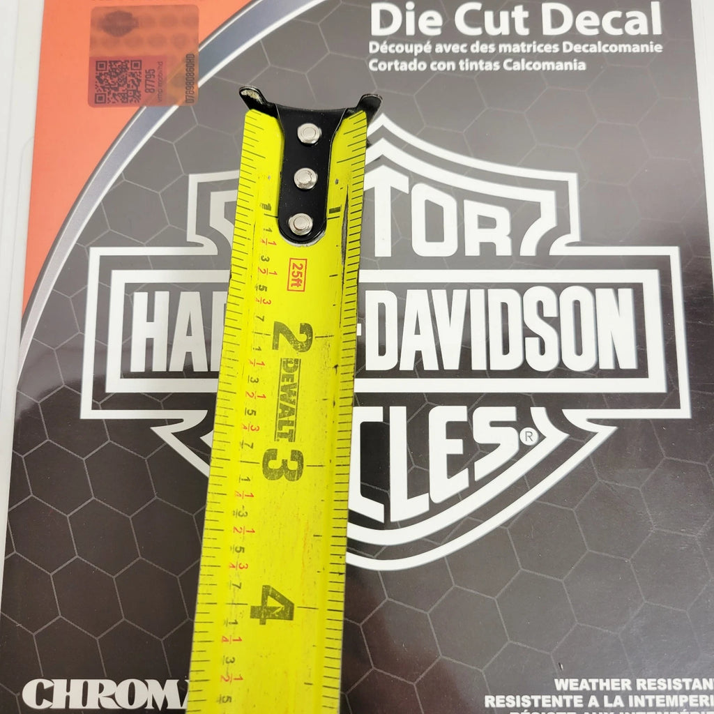 Pack of 3 Harley-Davidson Bar & Shield White Die Cut Window Decals 4"x5.1"