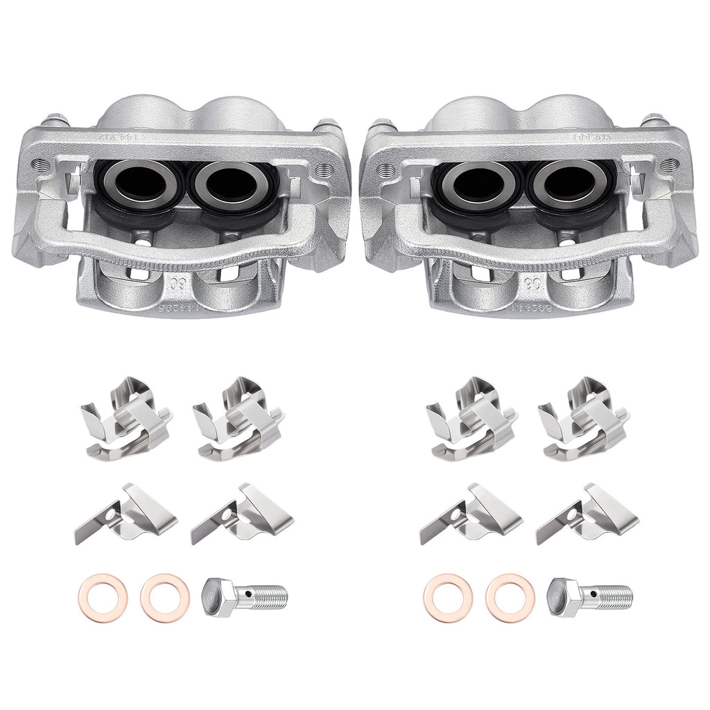 Front Brake Calipers w/Brackets for Ford F-250 F-350 Super Duty (2005–2010) Pair