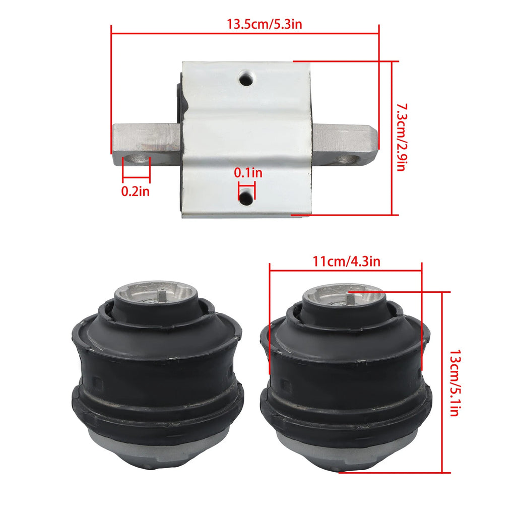3X Engine & Transmission Mounts for Mercedes-Benz C280 (1998-2000)