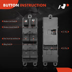 Front Left Power Window Switch for Nissan Versa (2007-2009)