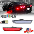 Clear Lens Rear Side Marker Lights Red LED for Chevrolet Camaro (2010–2015)