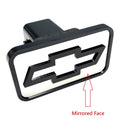 Tow Hitch Cover Front Mirrored Black Chevy Bowtie Emblem for 2" Receivers