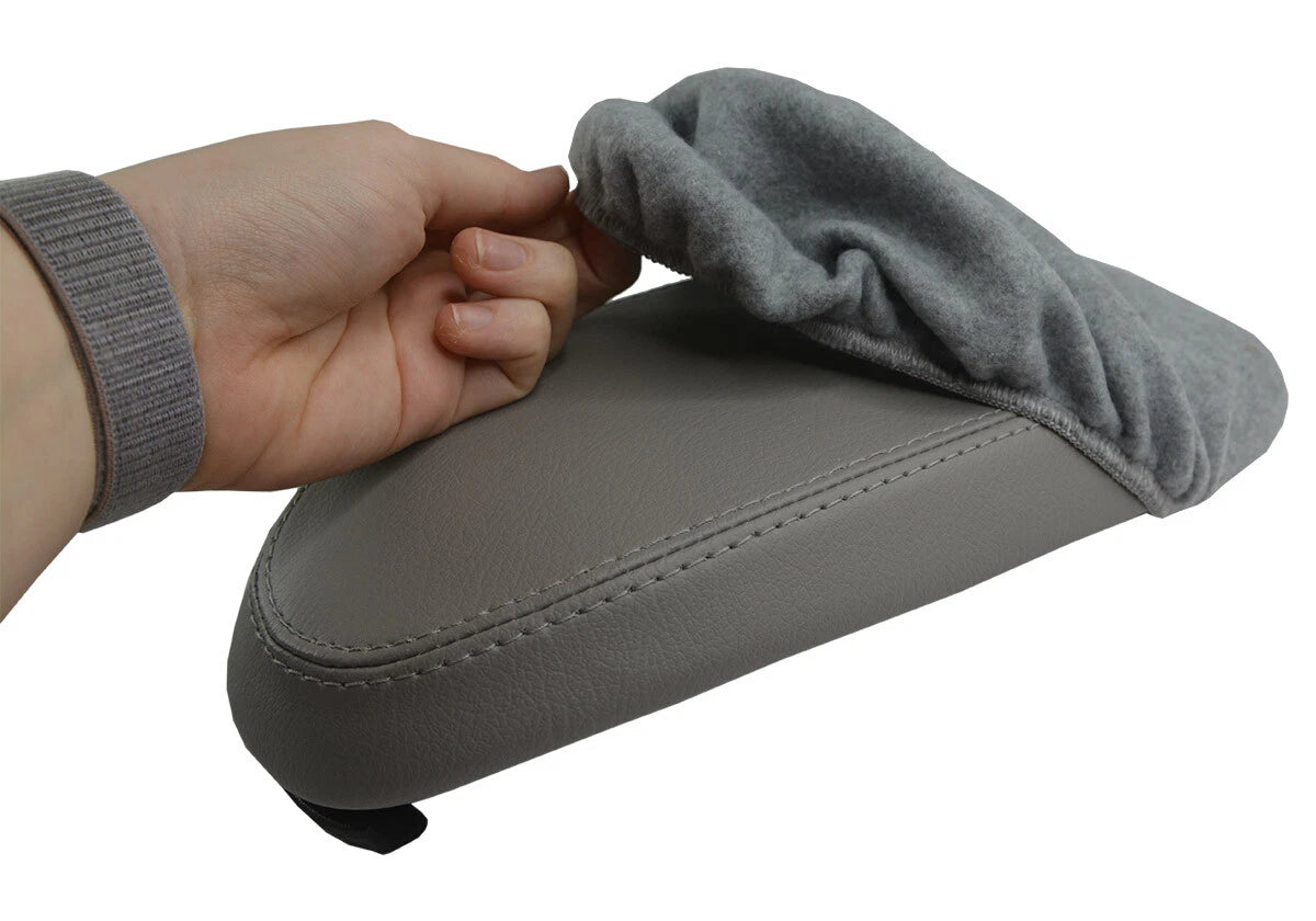Fleece Console Lid Armrest Cover for Ford Focus (2000–2007) Gray