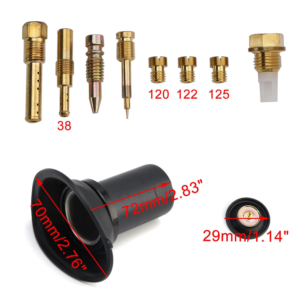 Carburetor Rebuild Repair Kit for Honda PC800 Pacific Coast (1989–1998)