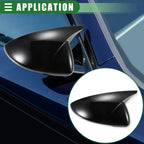 1 Pair Rearview Mirror Cover for Kia Forte K3 (2019–2021) Gloss Black