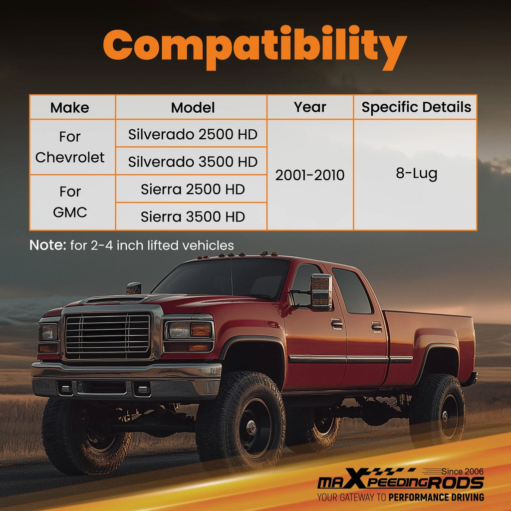2-4" Lift Upper Control Arm Kit for Silverado GMC Sierra 2500 3500HD (2001–2010)
