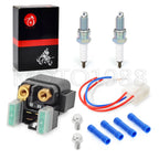 2 x Starter Solenoid Relay Spark Plug for Yamaha V-Star 1100 (2004–2009)