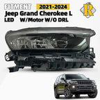 Full LED Headlight for Jeep Grand Cherokee L (2021–2024) Right Passenger