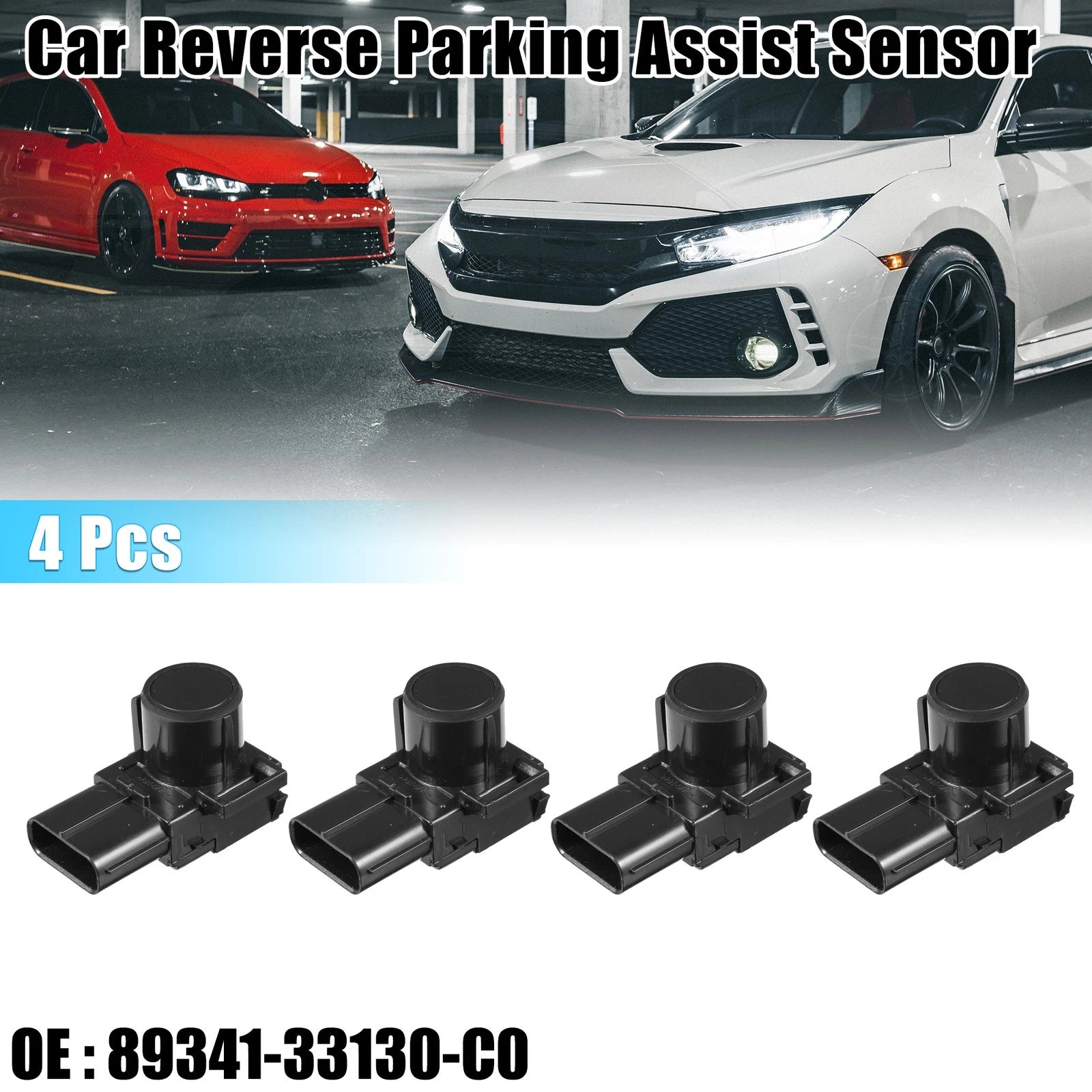 Set of 4 Reverse Parking Assist Sensors for Toyota FJ Cruiser (2011–2014) 89341-33130-C0