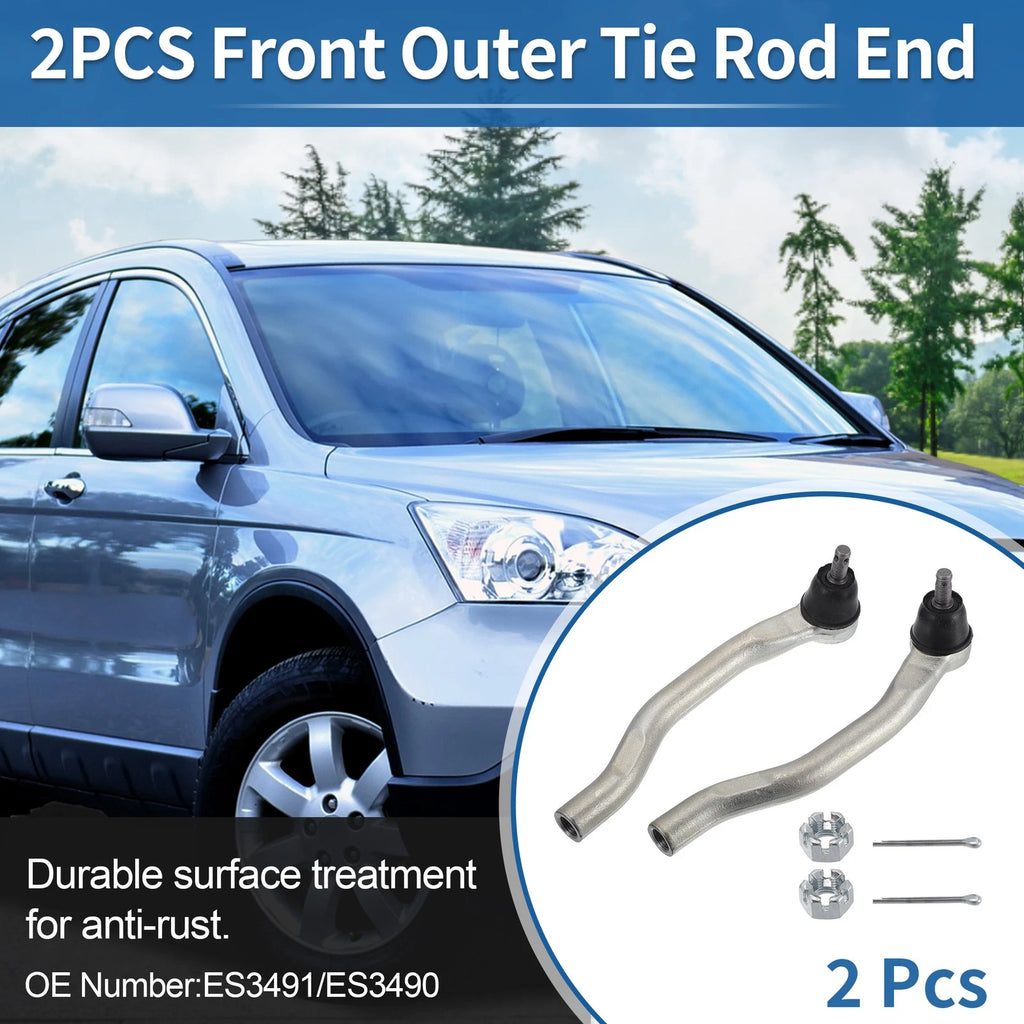 2X Front Outer Tie Rod End Links for Acura CL TL (No. ES3491/ES3490/53540S84A01)