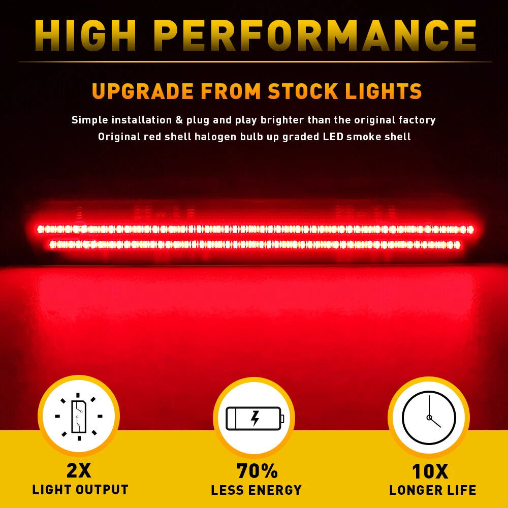 Smoked Red LED Rear Side Marker Lights for Ford Mustang (1999-2004)