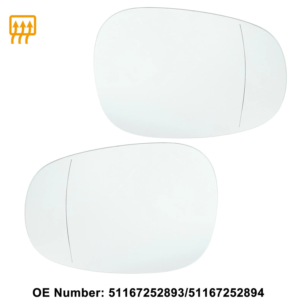 Pair Mirror Glass Replacement for BMW 335i 135i 328i M3 128i (2007–2013)