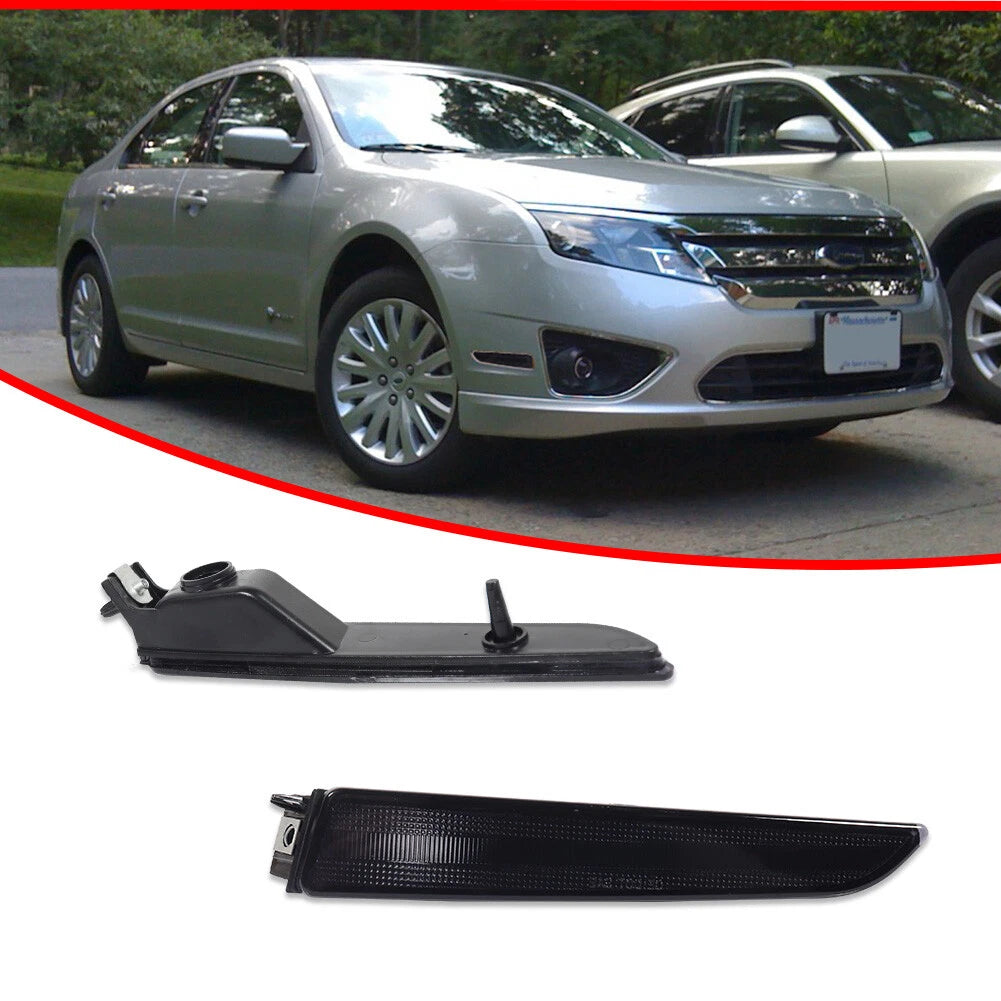2X Smoked Lens Front Bumper Side Marker Lights for Ford Fusion (2010–2012)