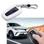 White Remote Key Fob Case for Toyota Camry, Corolla, C-HR, Prado, RAV4, Prius