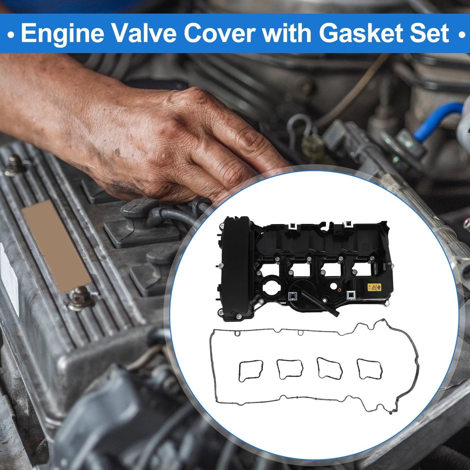 Front Engine Valve Cover w/ Gasket No.A2710101030 for Mercedes-Benz C230 (2000–2007)