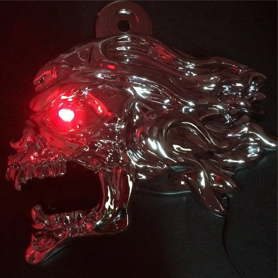 Chrome Zombie Horn Cover with LED for Harley Cowbell & V-Rod (1992–2020)