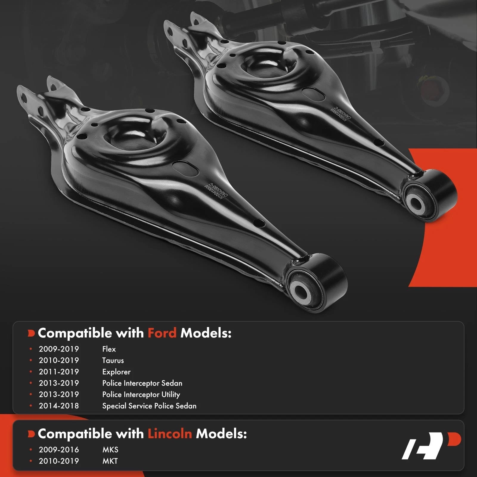2X Rear Lower Control Arm for Ford Explorer (2011-2019) Taurus (2010-2019)