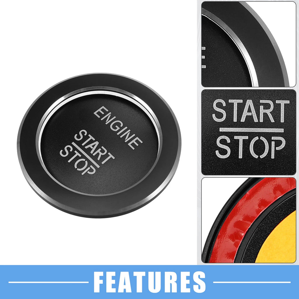 Engine Start Stop Button Cover Sticker for Mercedes-Benz B C GLC GLA CLA (2015–2023) Black 731618111092