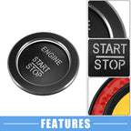Engine Start Stop Button Cover Sticker for Mercedes-Benz B C GLC GLA CLA (2015–2023) Black 731618111092