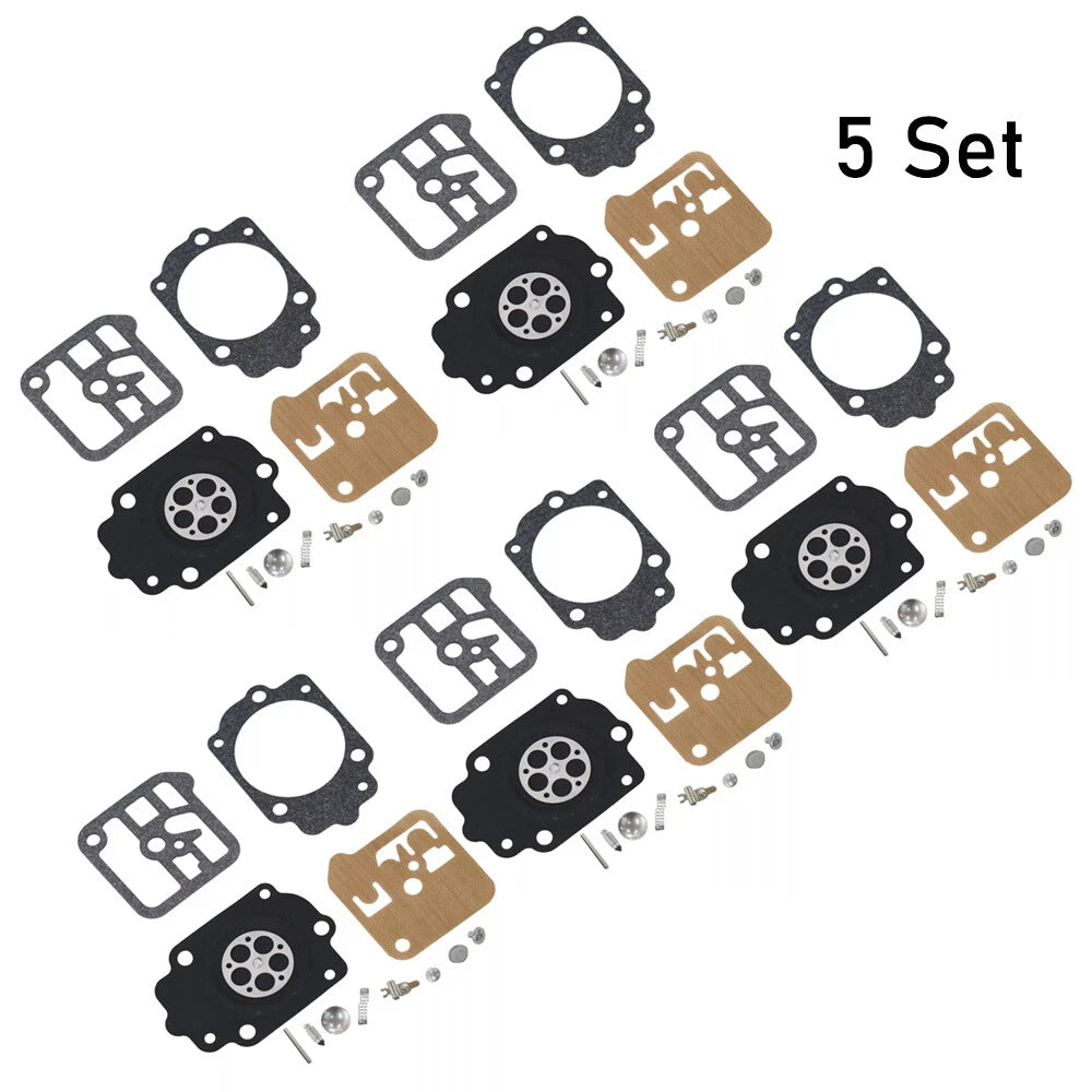 Set of 5 Carburetor Rebuild Kits for Stihl 038, Wacker BH23 (RK-1HE)