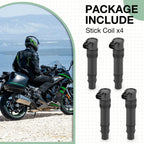 4 x Ignition Coils for Kawasaki Ninja 1000 ZX-12R/9R/1000/1200/900 (2000–2003)