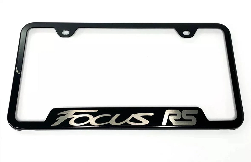 License Plate Frame Black Stainless Replacement for Ford Focus RS (2016–2018)